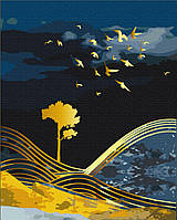 Картина по номерам BrushMe Природа ночи с золотой краской 40х50см BS53040 KV, код: 8264783