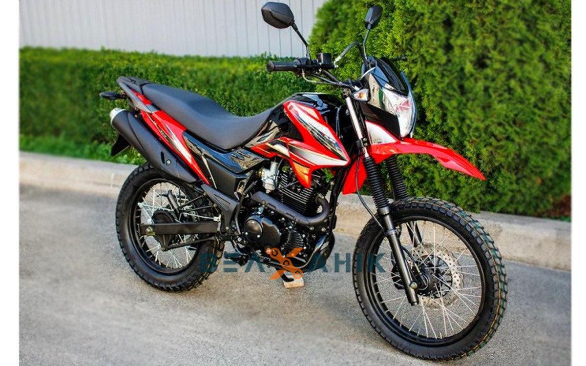 Мотоцикл Loncin LX200GY-3 PRUSS Cross Red/Black - фото 2 - id-p1924722299