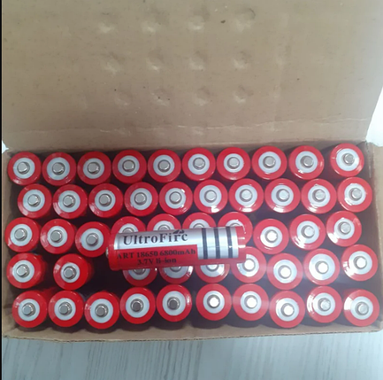 Батарейка акумуляторна UltroFirc ART 18650 6800 mAh, фото 1
