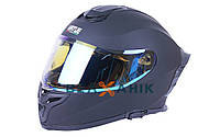 Шлем (кроссовый) VIRTUE MD-820-1 черный стекло синий хамелеон [L]