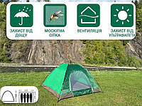 Автоматическая водостойкая палатка 4х местная для похода и кемпинга, палатки летние антимоскитные 2х2 метра