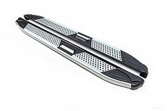 Бокові пороги Mevsim Grey (2 шт., Алюміній) для Acura MDX 2013-2024 рр