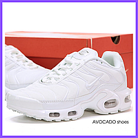 Кроссовки женские и мужские Nike air max TN+ white / Найк аир макс ТН+ плюс белые