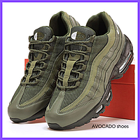 Кроссовки мужские и женские Nike air max 95 Khaki Black / Найк аир макс 95 хаки черные