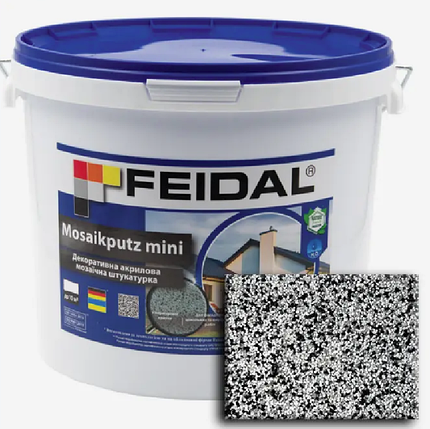 Декоративна акрилова мозаїчна штукатурка Feidal Mosaikputz mini А30 7 кг, фото 1