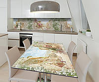 Наклейка 3Д виниловая на стол Zatarga «В сердце Европы» 600х1200 мм для домов, квартир, столо GL, код: 6443081