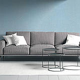 Лляні теплі шпалери на самоклейці блакитний меланж 2800*650*2mm (D) SW-00001495, фото 6