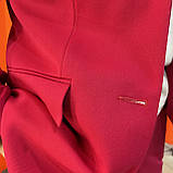 Піджак J. London жіночий класичний довгий рукав на гудзиках 46 малина, фото 2