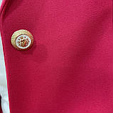 Піджак J. London жіночий класичний довгий рукав на гудзиках 46 малина, фото 3