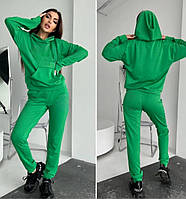 Женский спортивній костюм. Костюм женский худи и штаны M-L, Зелёный