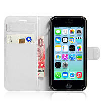 Чехол-книжка Litchie Wallet для Apple iPhone 5 5S SE Белый (hub_mbCu97731) GL, код: 955506