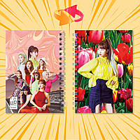 Блокнот А6 пружина 48 л. клітинка K-Pop Twice 009