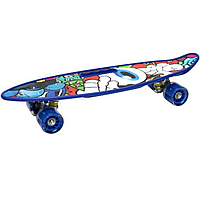 Скейт пластиковый колеса с подсветкой 58 см SL-A2 Пенни борд для детей и подростков