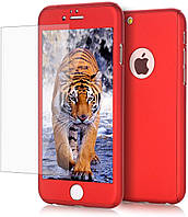 Чехол Противоударный Full 360° + стекло 9Н оригинальный  на Apple  Iphone 7 Plus 8 Plus Red ( MP, код: 1893790