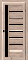 Дверь межкомнатная KFD Aркадия Шимо Миранти с черным стеклом 600х2000 мм.