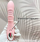 Вібратор кролик телескопічний Wo-sex Jmini, 10 режимів. Рожевий, фото 8