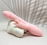 Вібратор кролик телескопічний Wo-sex Jmini, 10 режимів. Рожевий, фото 5