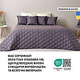 Покривало 140х210 см IDEIA стьобане двостороннє якісна стібка мікрофібра шоколад беж на ліжко диван, фото 8
