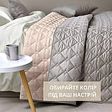 Покривало на ліжко диван 180х210 см IDEIA стьобане двостороннє якісна стібка мікрофібра, фото 3