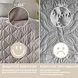 Покривало на ліжко диван 180х210 см IDEIA стьобане двостороннє якісна стібка мікрофібра, фото 4