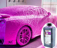 Авто шампунь активная пена для мойки розовая пена "Premium Pink " EXOL 1л