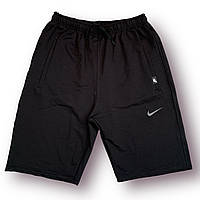 Шорты мужские спортивные двунитка пенье Nike, Турция, размеры 46-54, черные, 011501