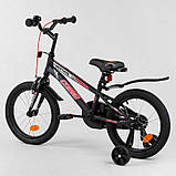 Велосипед дитячий двоколісний 16 CORSO Sporting чорно-червоний R-16119 SC, код: 7609392, фото 4