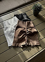 Спортивні жіночі шорти з пуш апом, тканина в рубчик
