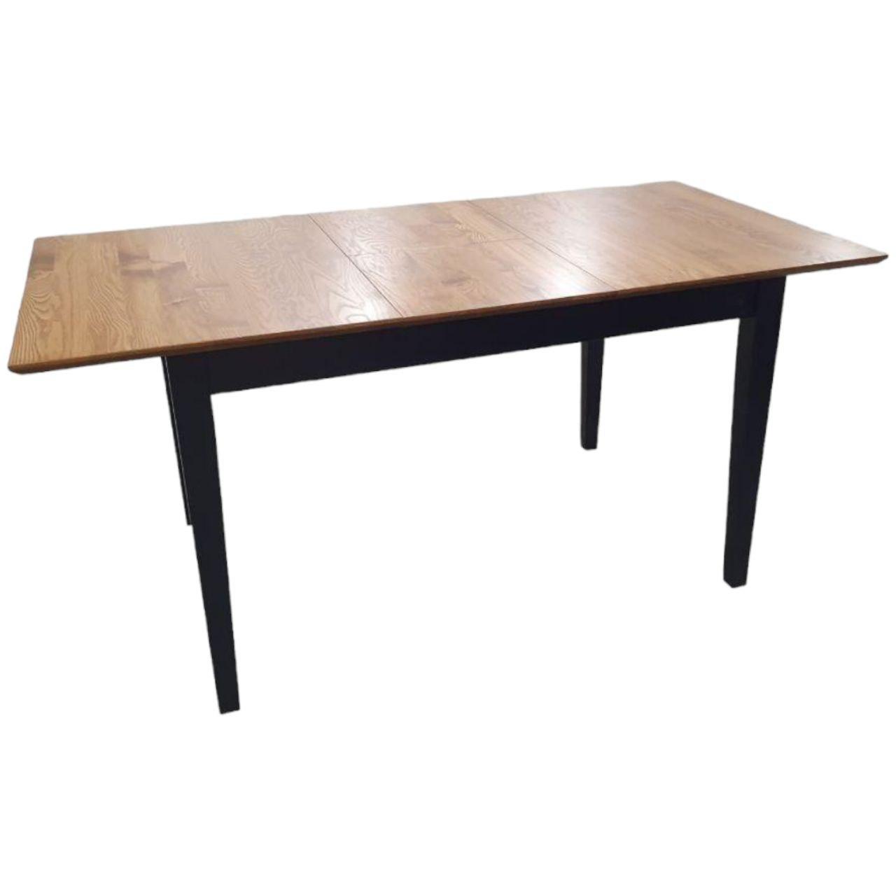 Стол кухонный раскладной Торино деревянный обеденный столик в гостиную комнату зал на кухню рустик черный - фото 3 - id-p2200774734