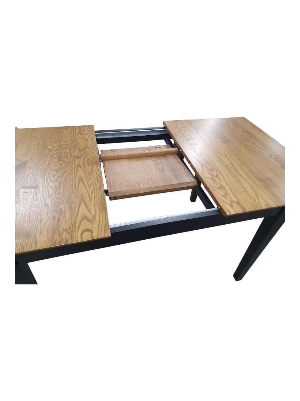 Стол кухонный раскладной Торино деревянный обеденный столик в гостиную комнату зал на кухню рустик черный - фото 4 - id-p2200774734