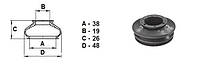Пильовик кермового наконечника/шарової опори (19*38*26)