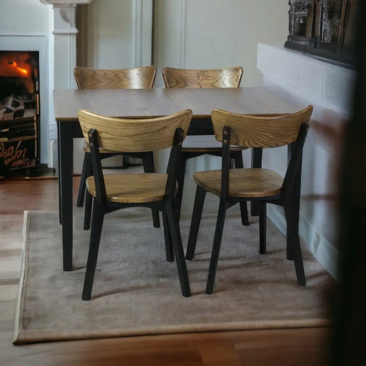 Стол кухонный раскладной Торино деревянный обеденный столик в гостиную комнату зал на кухню рустик черный - фото 10 - id-p2200774734