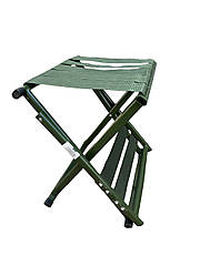 Туристичний стілець складний для пікніка риболовлі відпочинку металевий Pro Camp розкладний Оливковий