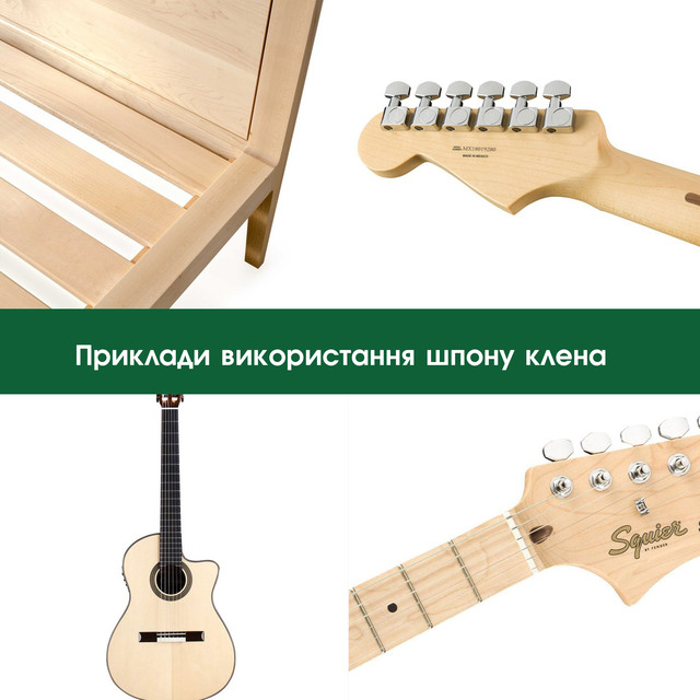 Шпон из Клена для гитары