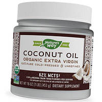 Органічна кокосова олія першого пресування Coconut Oil Extra Virgin Nature's Way 453 г (05344001) z15-2024