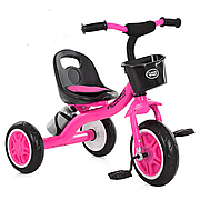 Дитячий триколісний велосипед із кошиком спереду та пляшечкою для води Turbotrike M 3197-M-2 рожевий