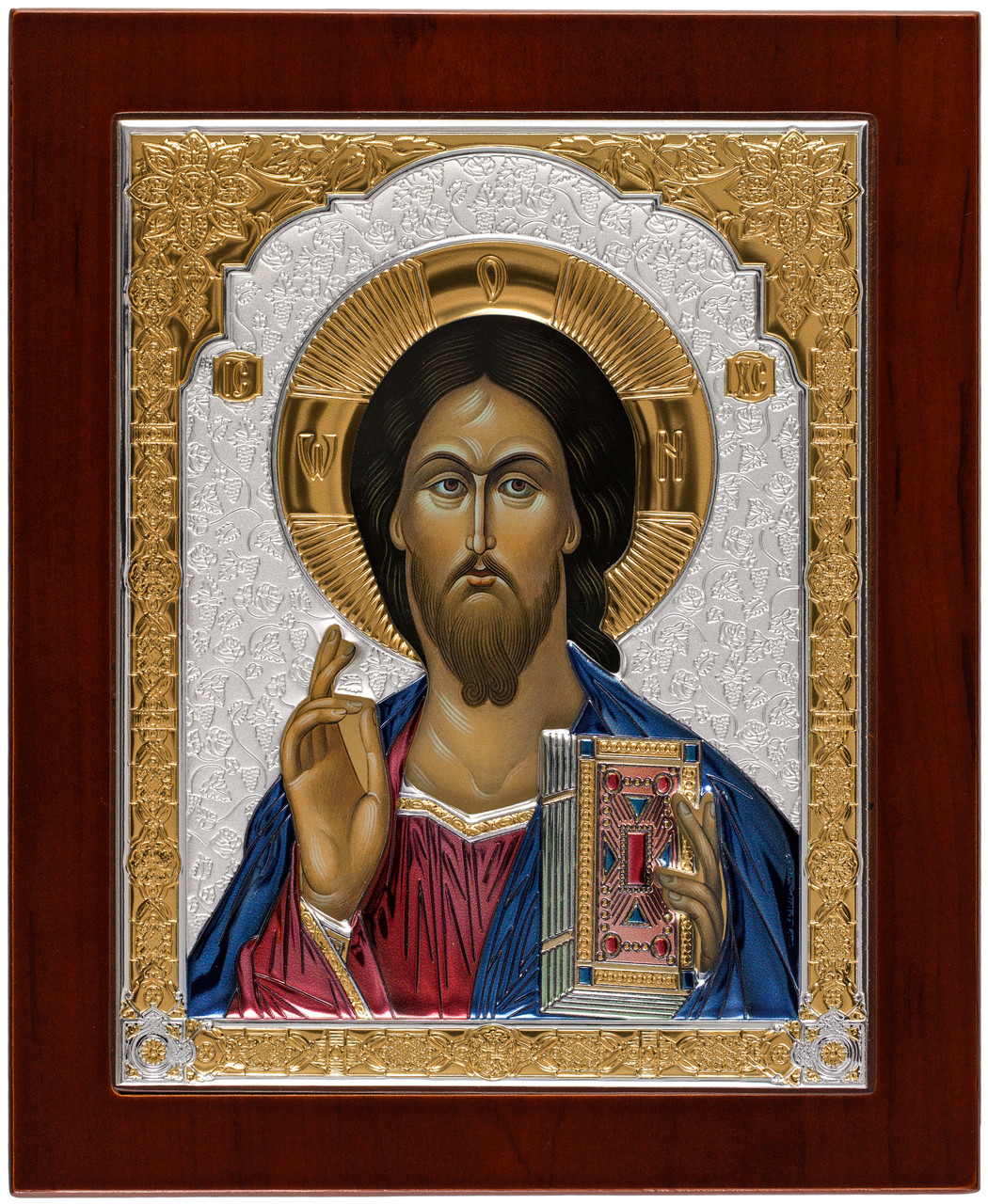 Ікона Срібна Ekklesia Спаситель (17,8x21,9 см.) (6687/3WMCO)