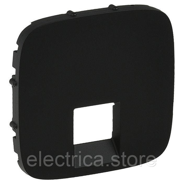 Накладка розетки Rj11/Rj45 Valena ALLURE антрацит 755418, фото 1