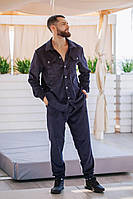 Мужской вельветовый костюм рубашка и брюки 54-56