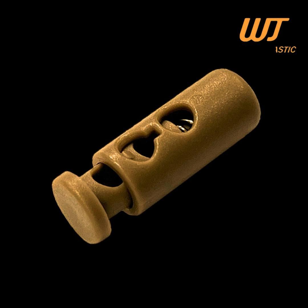 Фіксатор 2 Hole Small WJ Woojin Plastic для шнура 3,5 мм на 2 отвори, матеріал ацетали колір койот