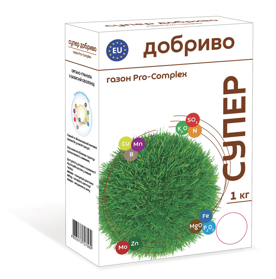 Супер Добриво для газону Pro-Complex 1 кг Сімейний сад