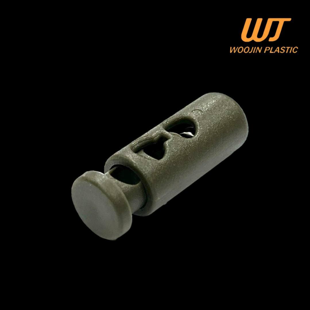 Фіксатор 2 Hole Small WJ Woojin Plastic для шнура 3,5 мм на 2 отвори, матеріал ацеталь, колір Хакі, фото 1