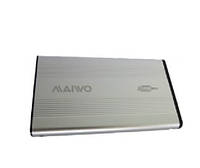 Карман внешний 2.5" Maiwo K2501A, Silver, USB 2.0, 1xSATA HDD/SSD, питание по USB (K2501A-U2S) (118617)