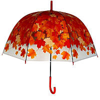 Зонт трость полуавтомат STENSON "Осень" 120 см (R83143) Красный