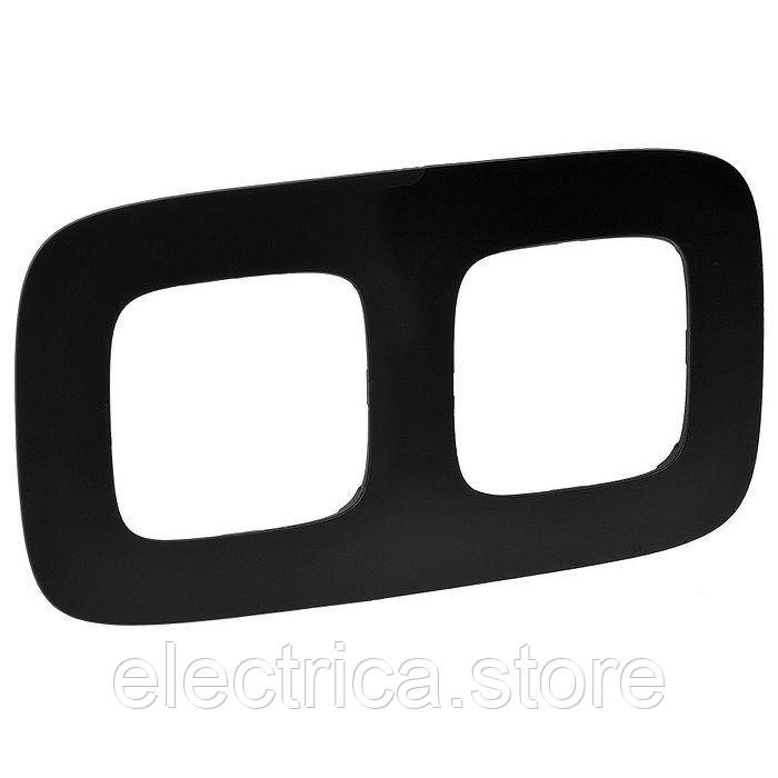 Рамка 2-постова Valena ALLURE антрацит 754402, фото 1