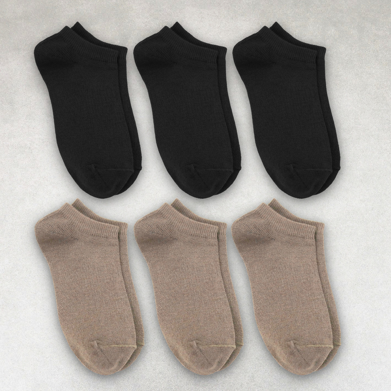 Шкарпетки жіночі 6 пар «Black&Cocoa» короткі бавовна преміум сегмент розмір 35-38, фото 1