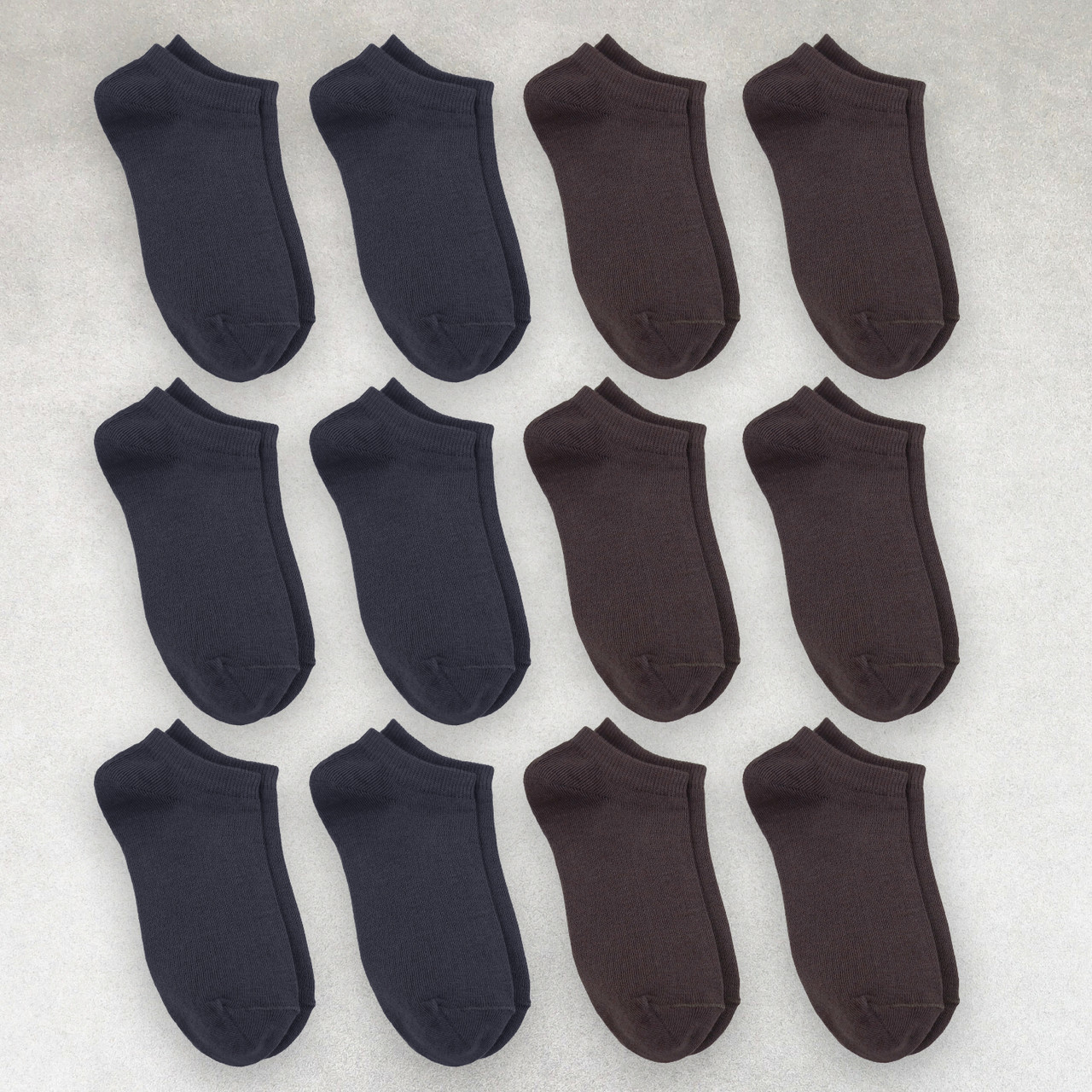 Шкарпетки жіночі 12 пар «Brown&Dark Grey» короткі бавовна преміум сегмент розмір 35-38, фото 1
