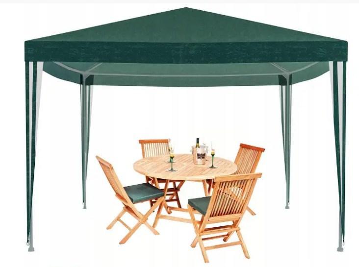 Садовий павільйон 3×3 м, зелений L33 (з каркасом), фото 1