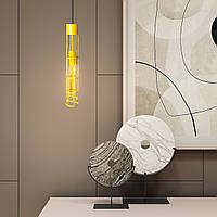 Светильник подвесной MSK Electric Flow в стиле лофт под лампу Е27 желтый NL 6040 YL