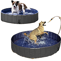 Складной бассейн для собак 120 х 30 см Purlov 23831 - уличный охлаждающий бассейн для домашних любимцев